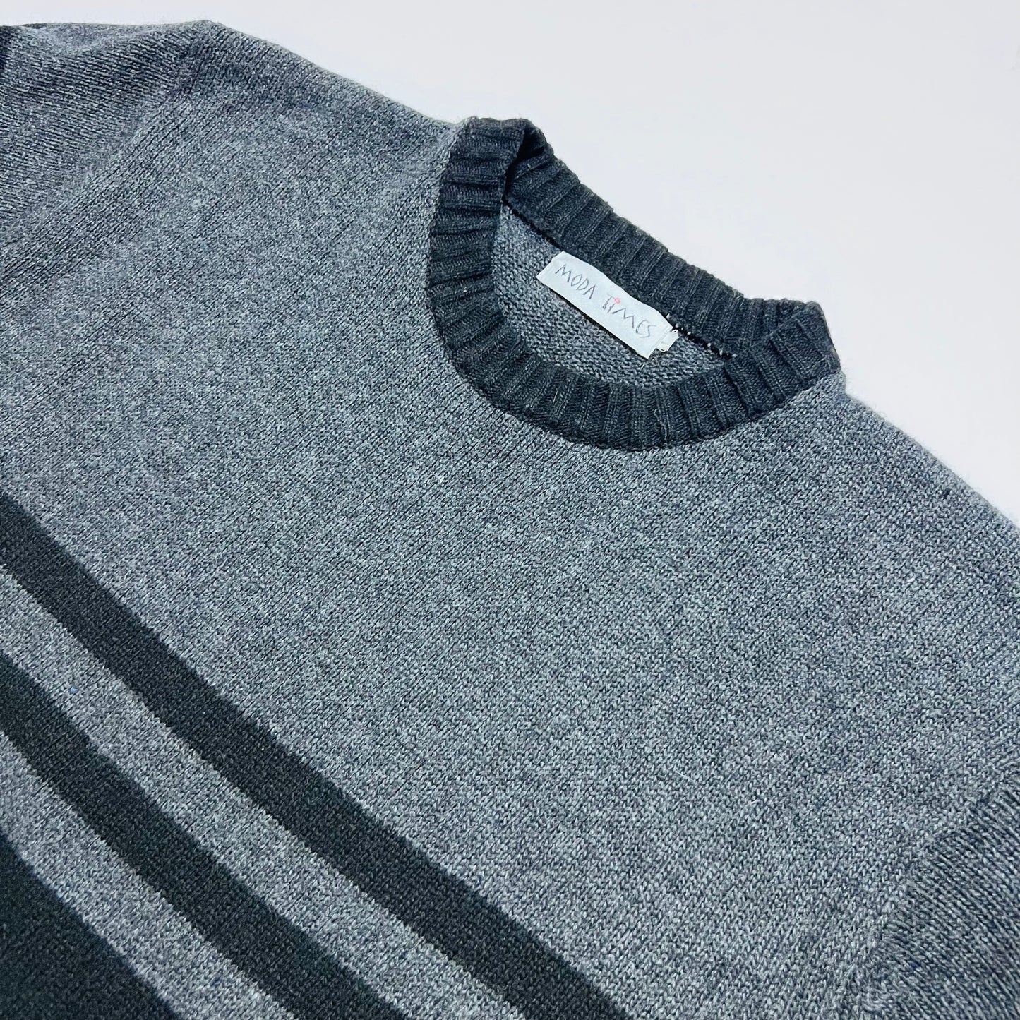 Moda Times Vintage 90s Wollpullover schwarz L