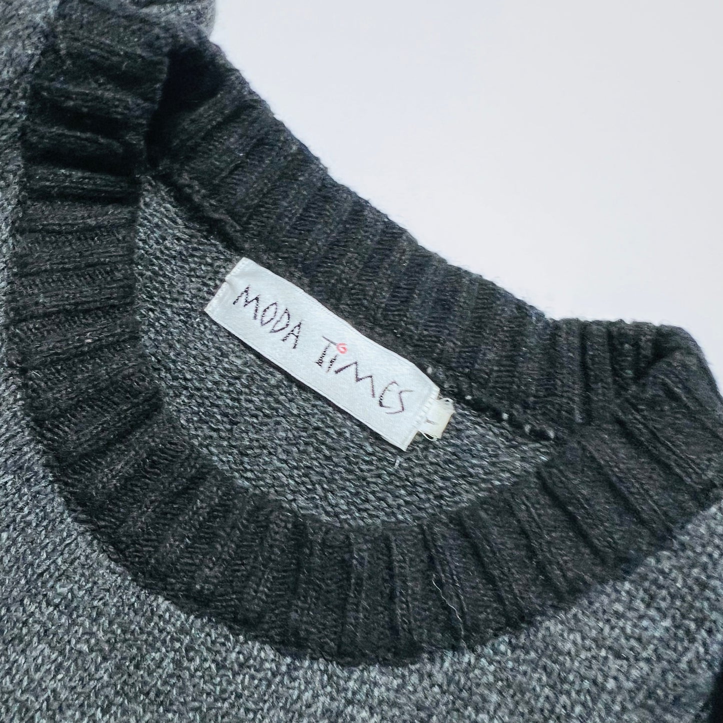 Moda Times Vintage 90s Wollpullover schwarz L