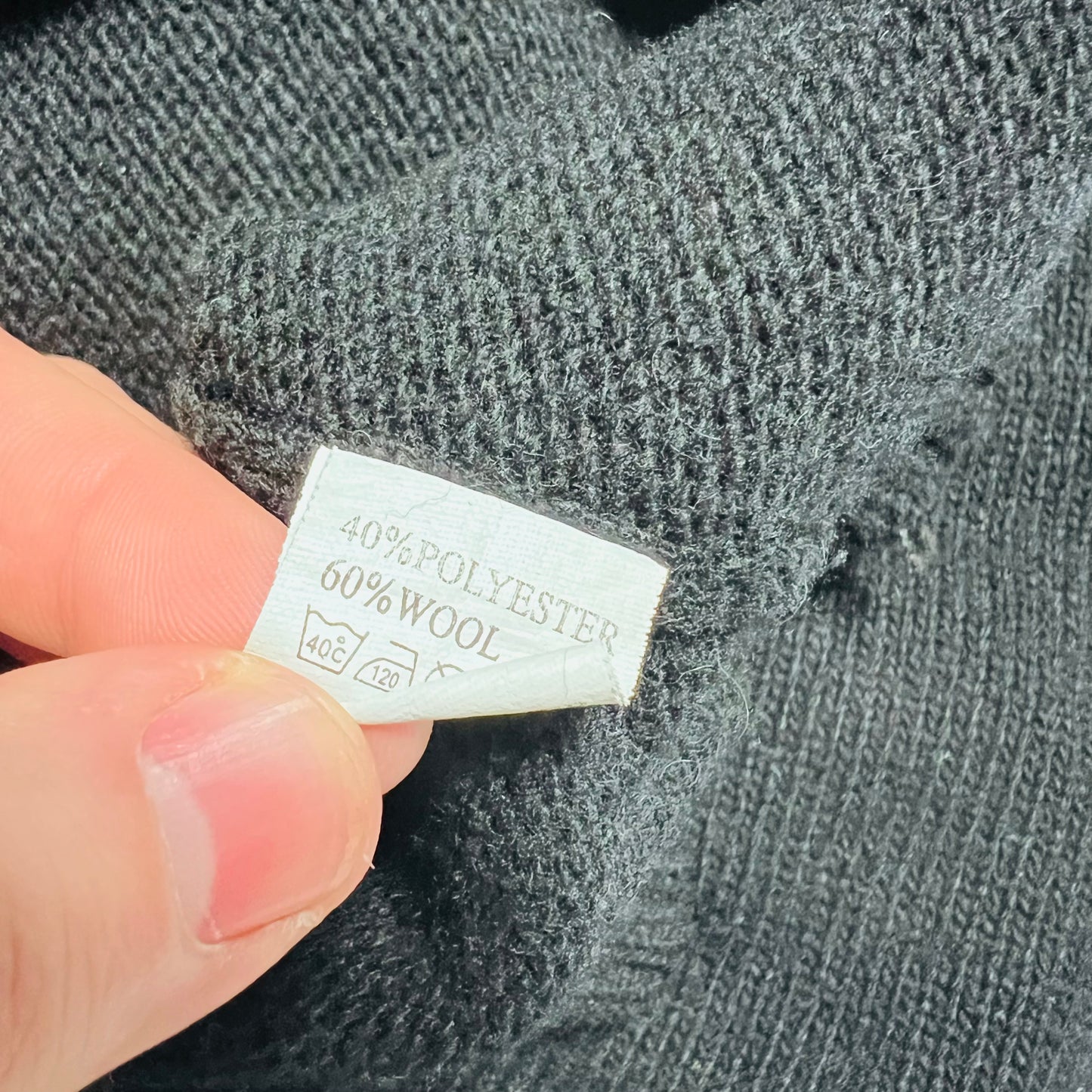 Moda Times Vintage 90s Wollpullover schwarz L