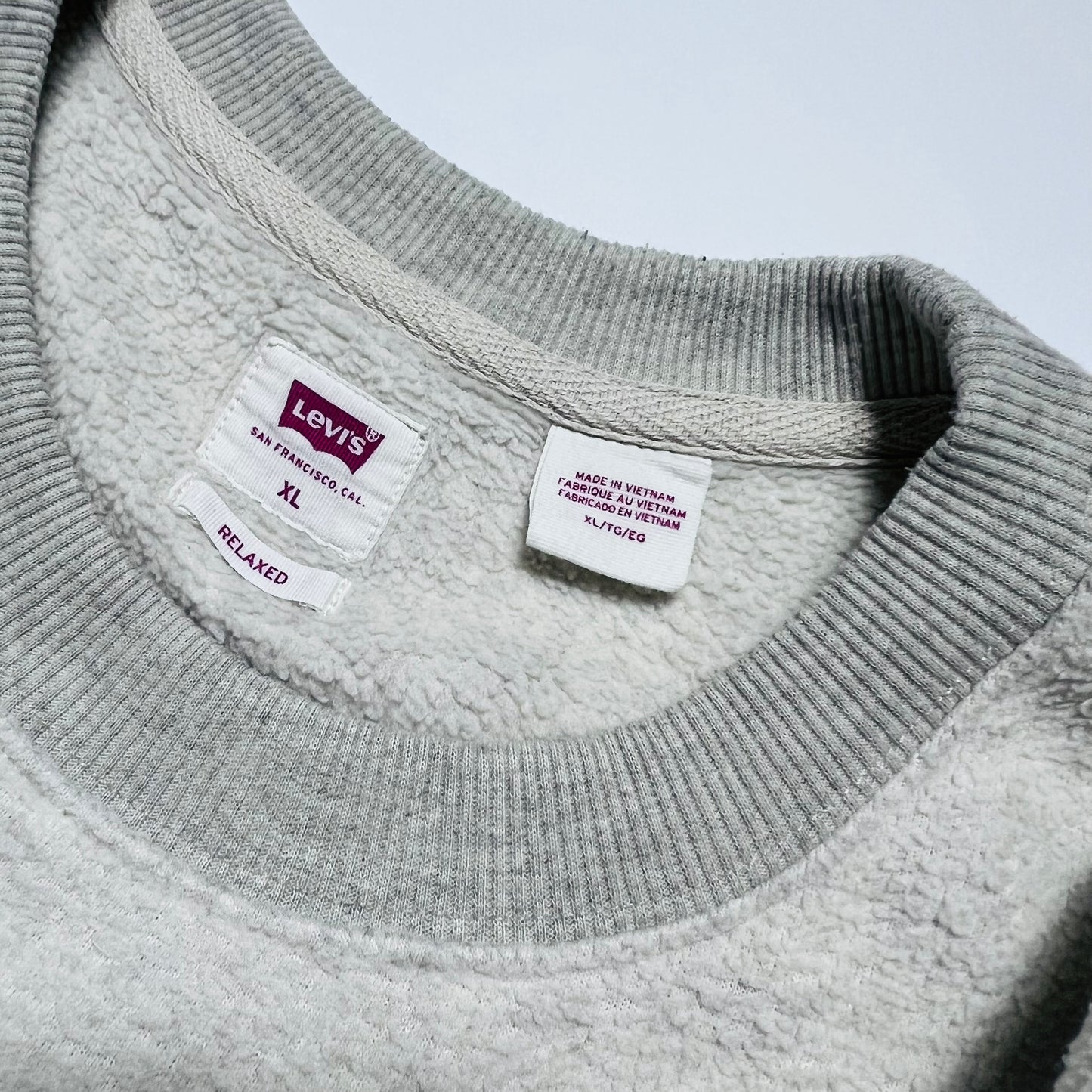 Levis Frottee Crewneck Pullover cremeweiß XL / XXL