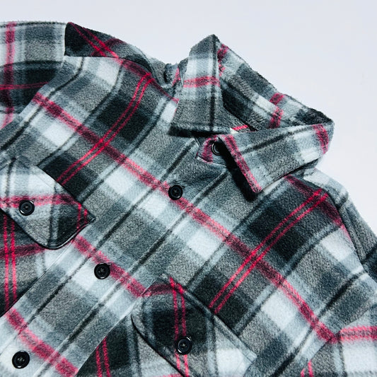 Reward Vintage 90s Fleece Hemd schwarz rot L / XL