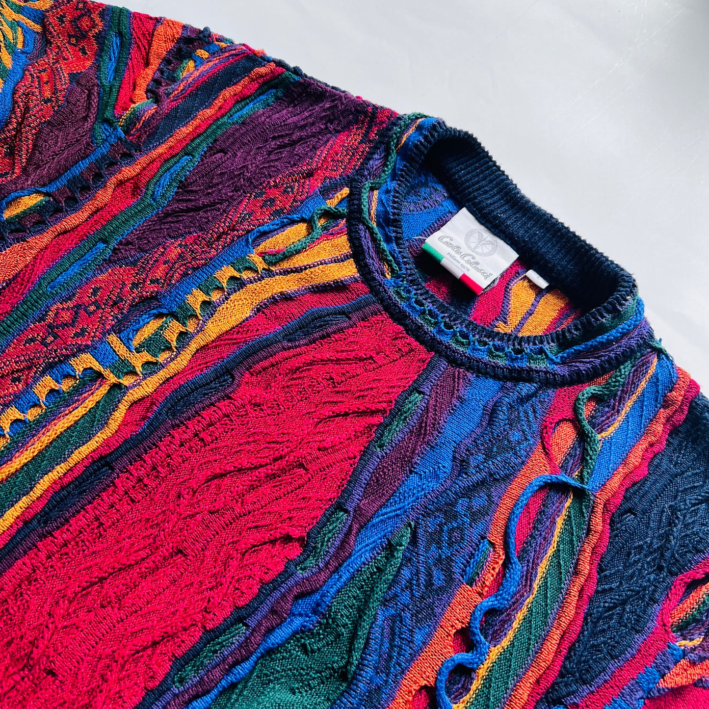 Carlo Colucci 'De Prezzo' Crewneck Strickpullover bunt M / L