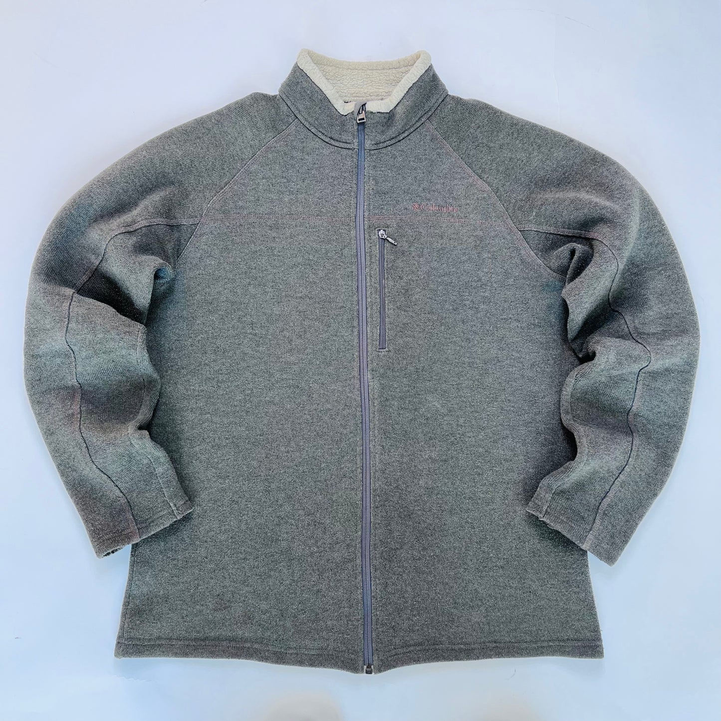 Columbia Vintage 90s Outdoor Fleece Jacke grau M / L - Cats on Stacks VNTG