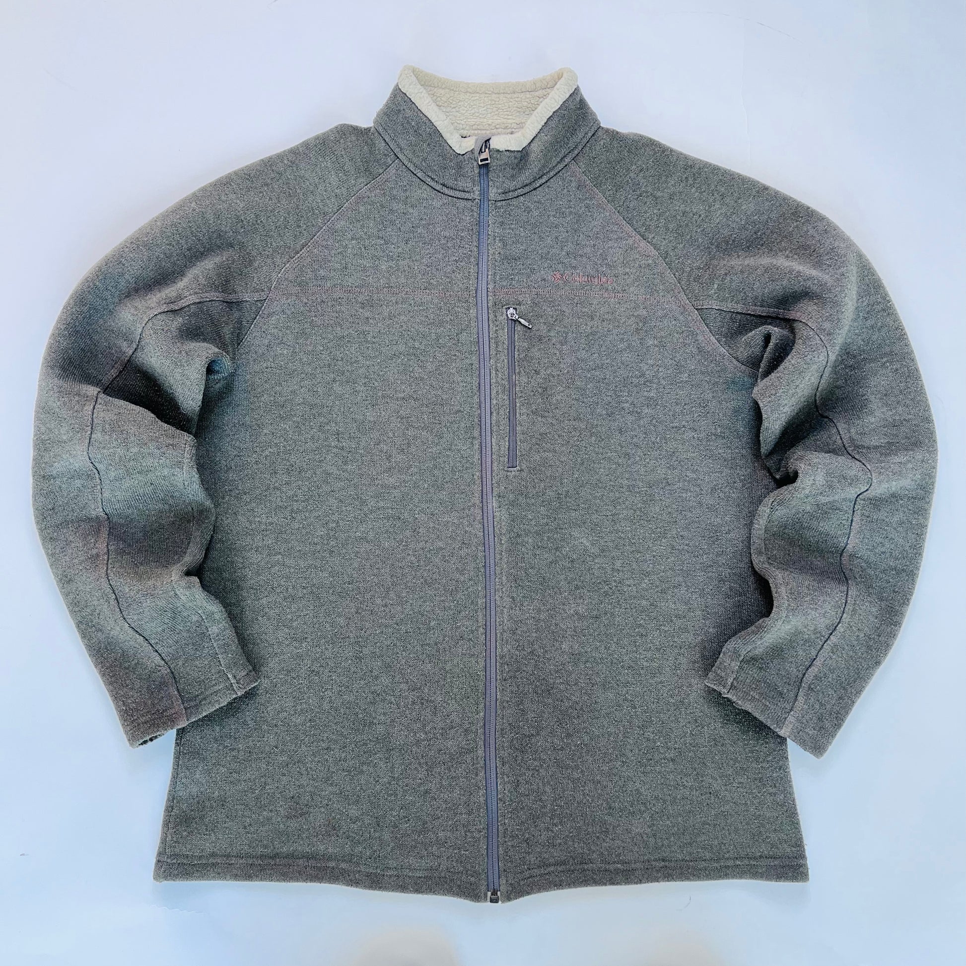 Columbia Vintage 90s Outdoor Fleece Jacke grau M / L - Cats on Stacks VNTG