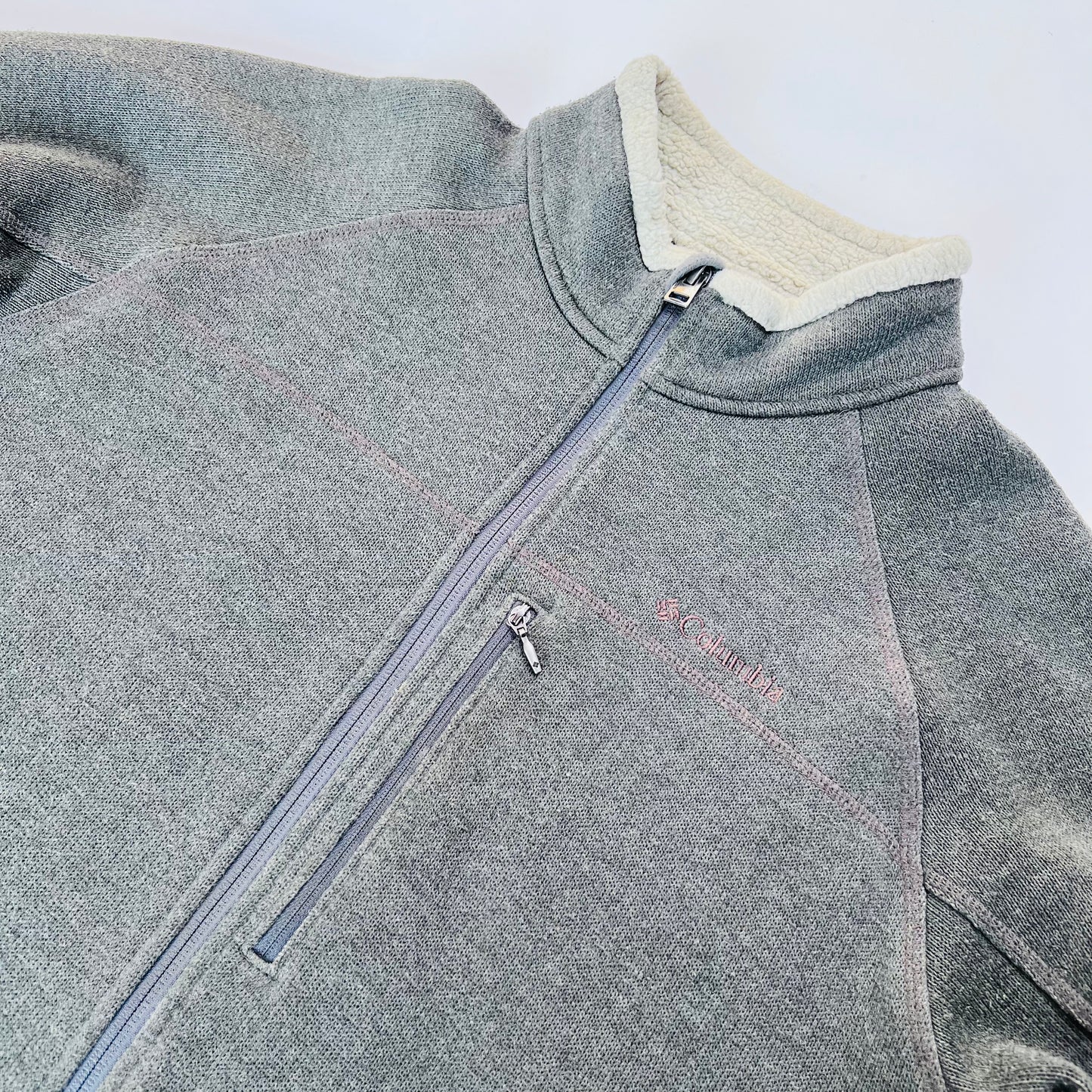 Columbia Vintage 90s Outdoor Fleece Jacke grau M / L - Cats on Stacks VNTG