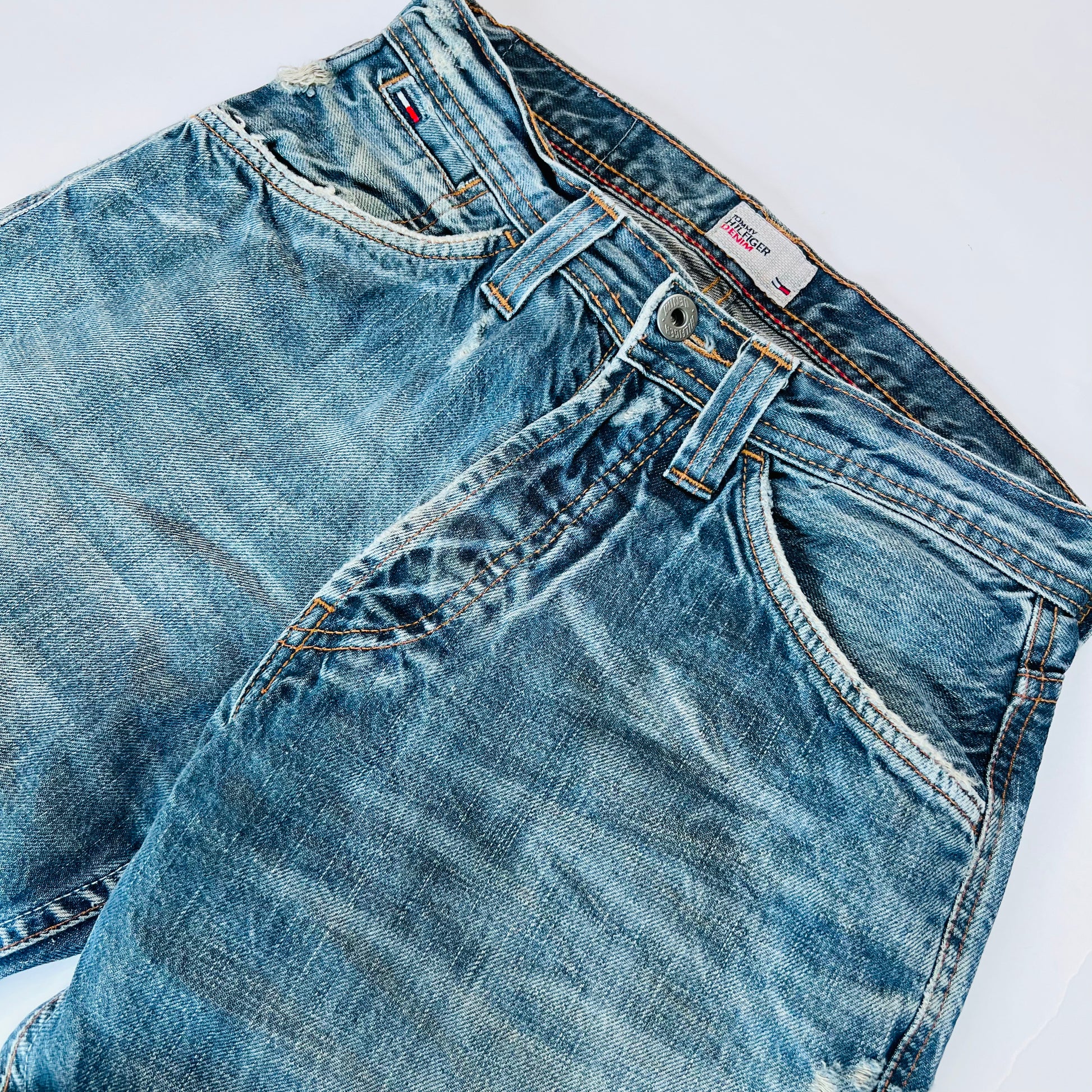 Tommy Hilfiger Wyatt Pants Vintage 2000s Y2K Jeans blau 28/32 - Cats on Stacks VNTG