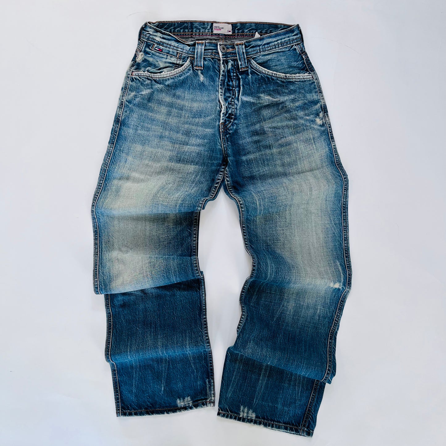 Tommy Hilfiger Wyatt Pants Vintage 2000s Y2K Jeans blau 28/32 - Cats on Stacks VNTG