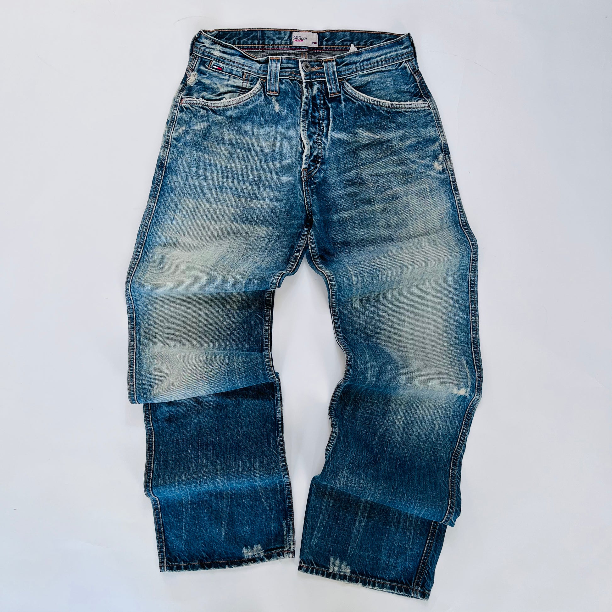 Tommy Hilfiger Wyatt Pants Vintage 2000s Y2K Jeans blau 28/32 - Cats on Stacks VNTG
