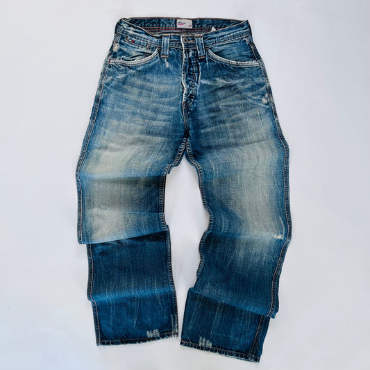 Tommy Hilfiger Wyatt Pants Vintage 2000s Y2K Jeans blau 28/32 - Cats on Stacks VNTG