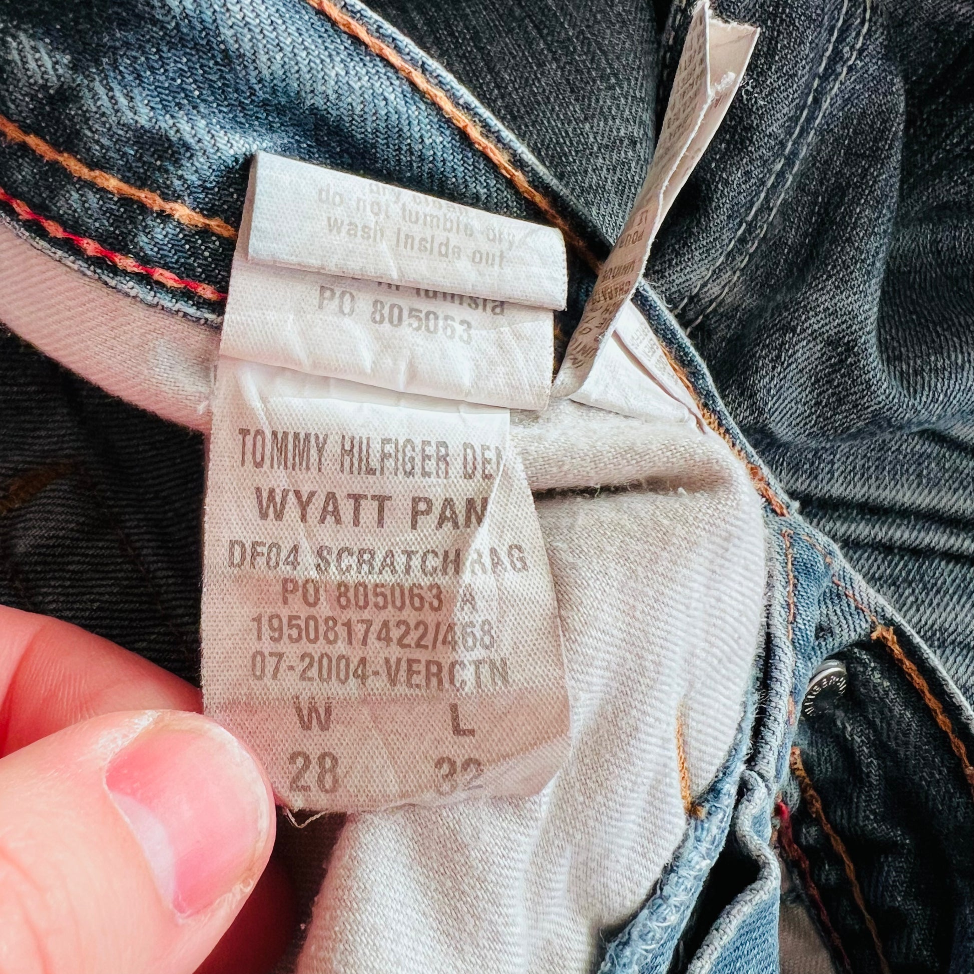 Tommy Hilfiger Wyatt Pants Vintage 2000s Y2K Jeans blau 28/32 - Cats on Stacks VNTG