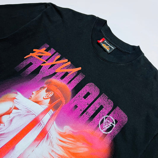 HYPLAND x Street Fighter II RYU AOP T-Shirt Gaming schwarz L - Cats on Stacks VNTG
