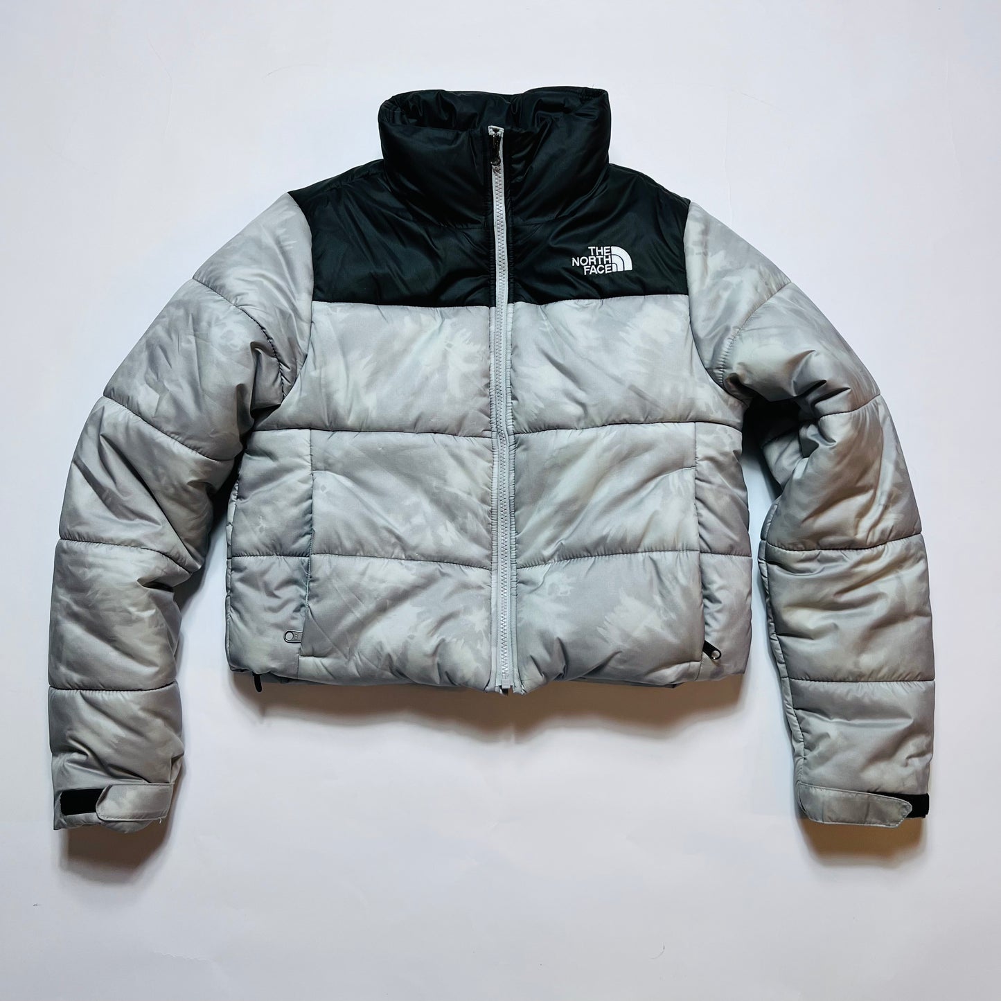 Damen The North Face Saikuru Jacke Cropped Tie Dye grau S - Cats on Stacks VNTG