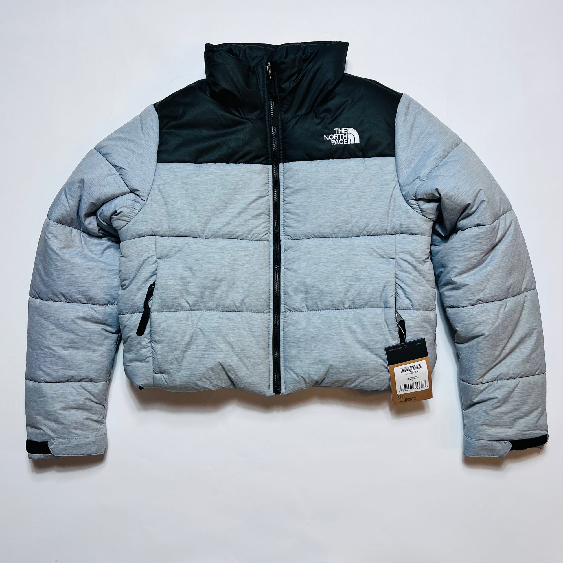 Damen The North Face Saikuru Jacke Cropped Hellgrau Schwarz M - Cats on Stacks VNTG