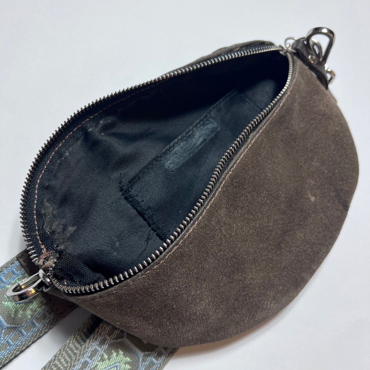 Damen Vintage Bauchtasche Umhängetasche Crossbody-Bag Braun Grün - Cats on Stacks VNTG