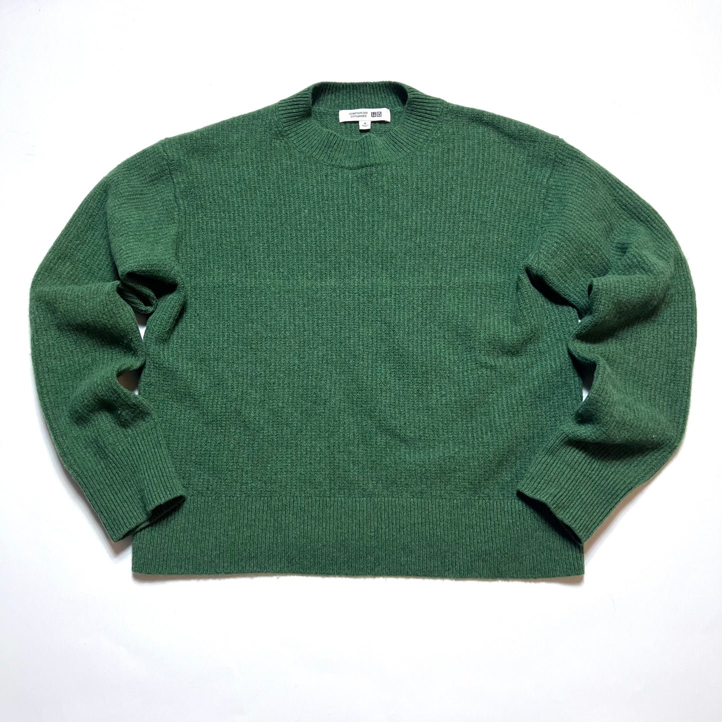 Damen UNIQLO Wollpullover Crewneck Boxy Fit grün M - Cats on Stacks VNTG