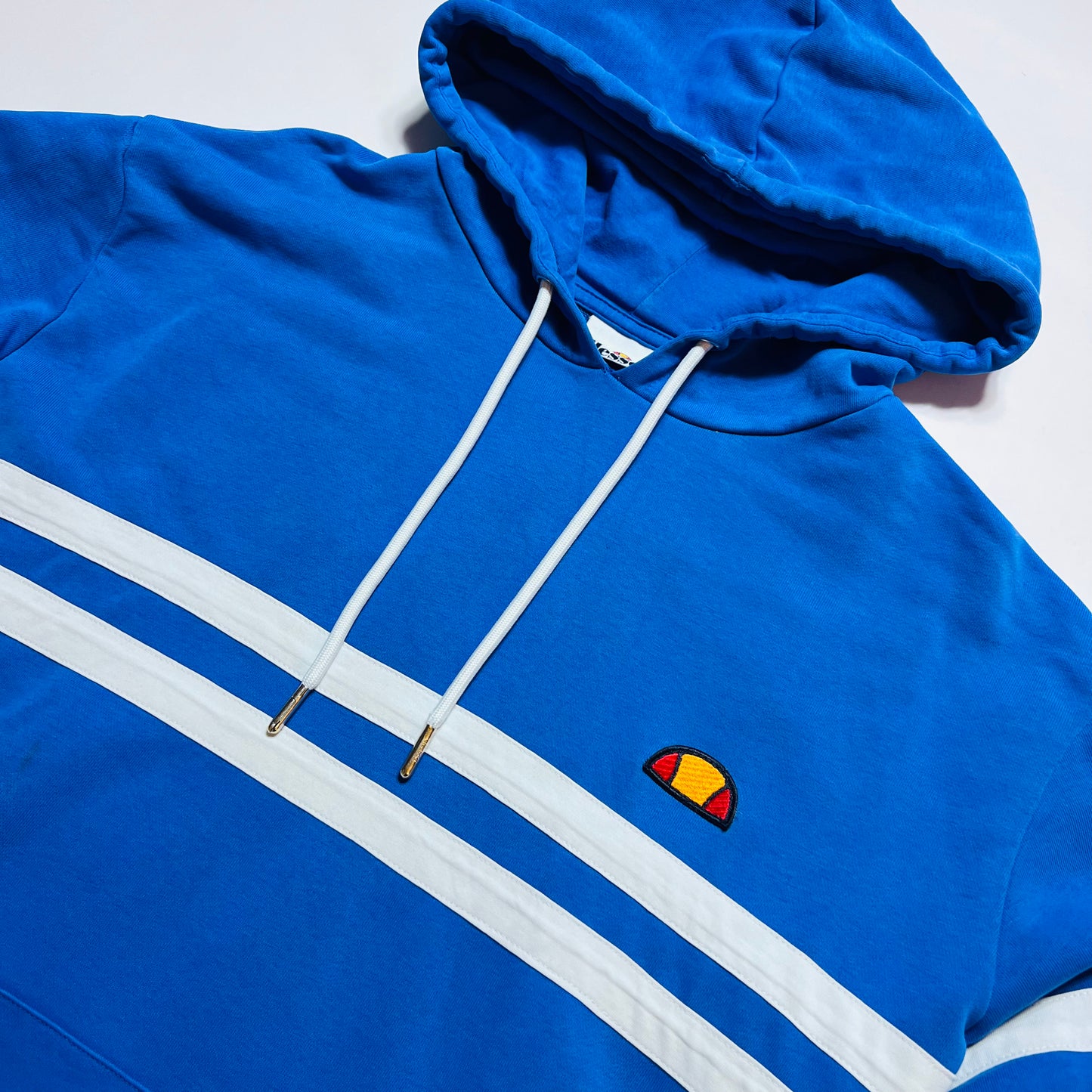 Ellesse Mini Logo Retro Striped Hoodie blau M / L - Cats on Stacks VNTG