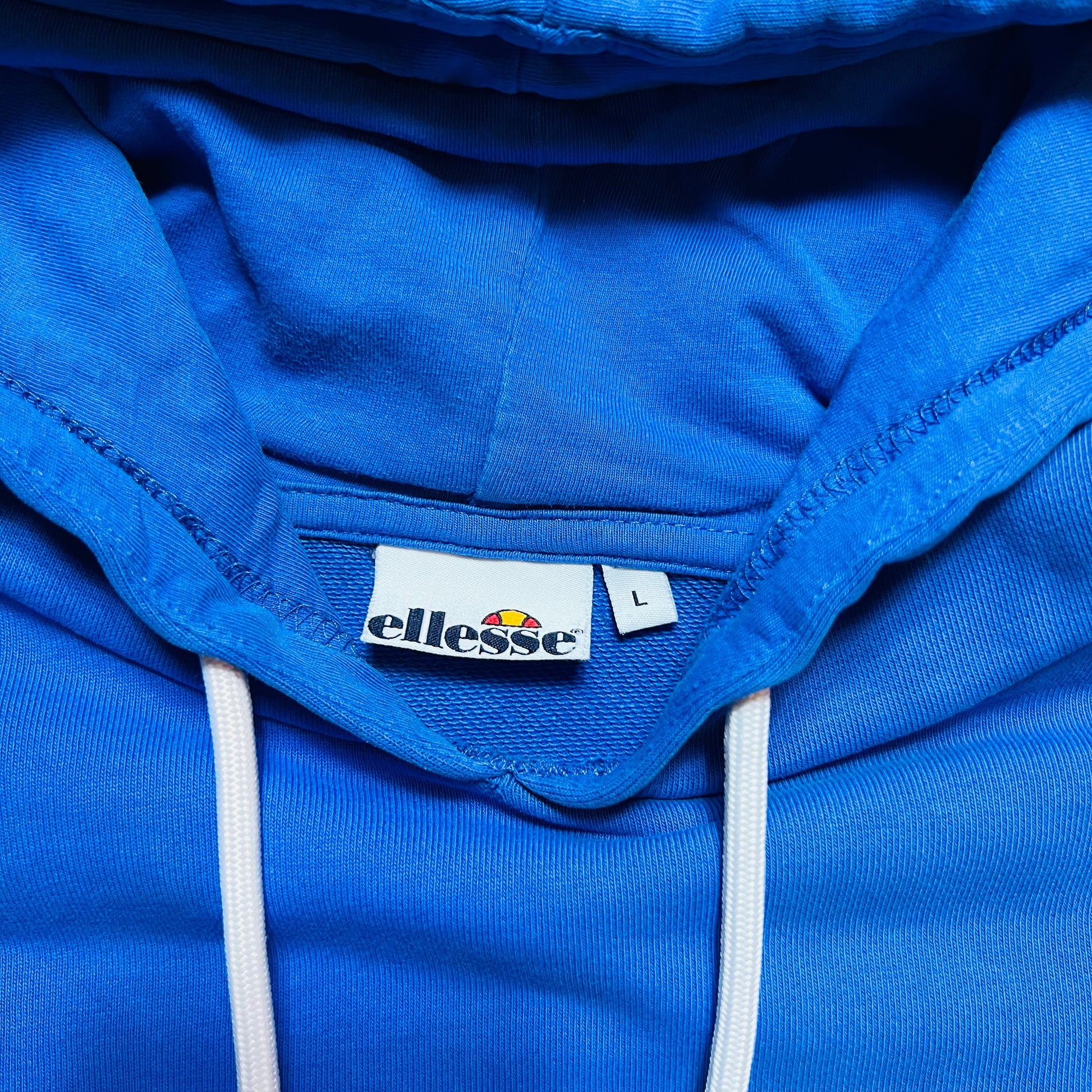Ellesse Mini Logo Retro Striped Hoodie blau M / L - Cats on Stacks VNTG