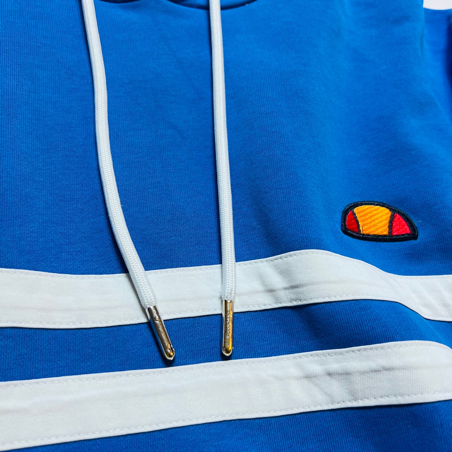 Ellesse Mini Logo Retro Striped Hoodie blau M / L - Cats on Stacks VNTG