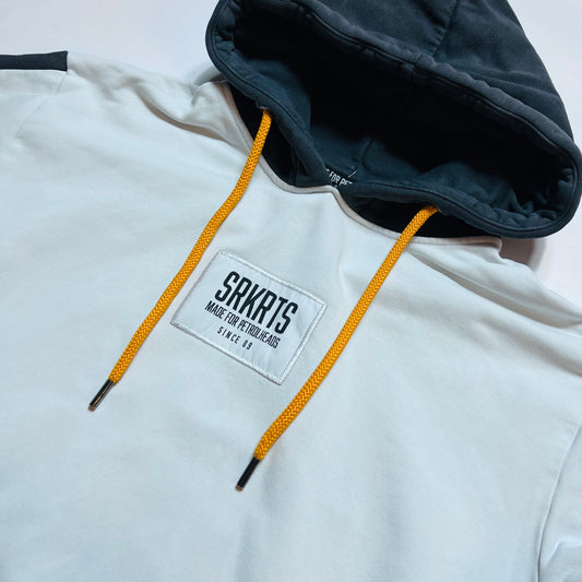 Sourkrauts "Hate People Love Cars" Retro Hoodie weiß M / L - Cats on Stacks VNTG