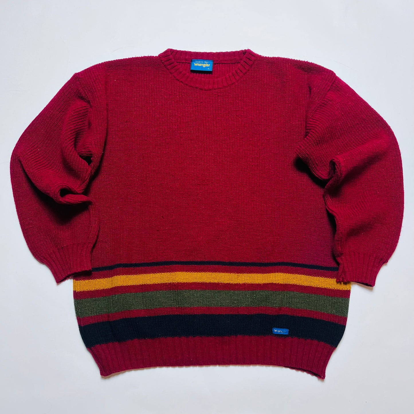 Wrangler Vintage 90s Strickpullover dunkelrot M / L - Cats on Stacks VNTG