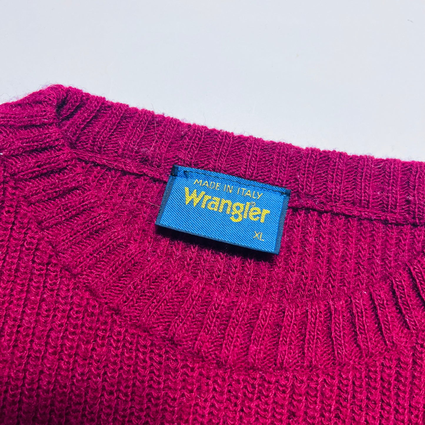 Wrangler Vintage 90s Strickpullover dunkelrot M / L - Cats on Stacks VNTG