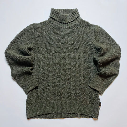 Lee Vintage 90s Rollkragenpullover Strickpullover grau grün S / M - Cats on Stacks VNTG