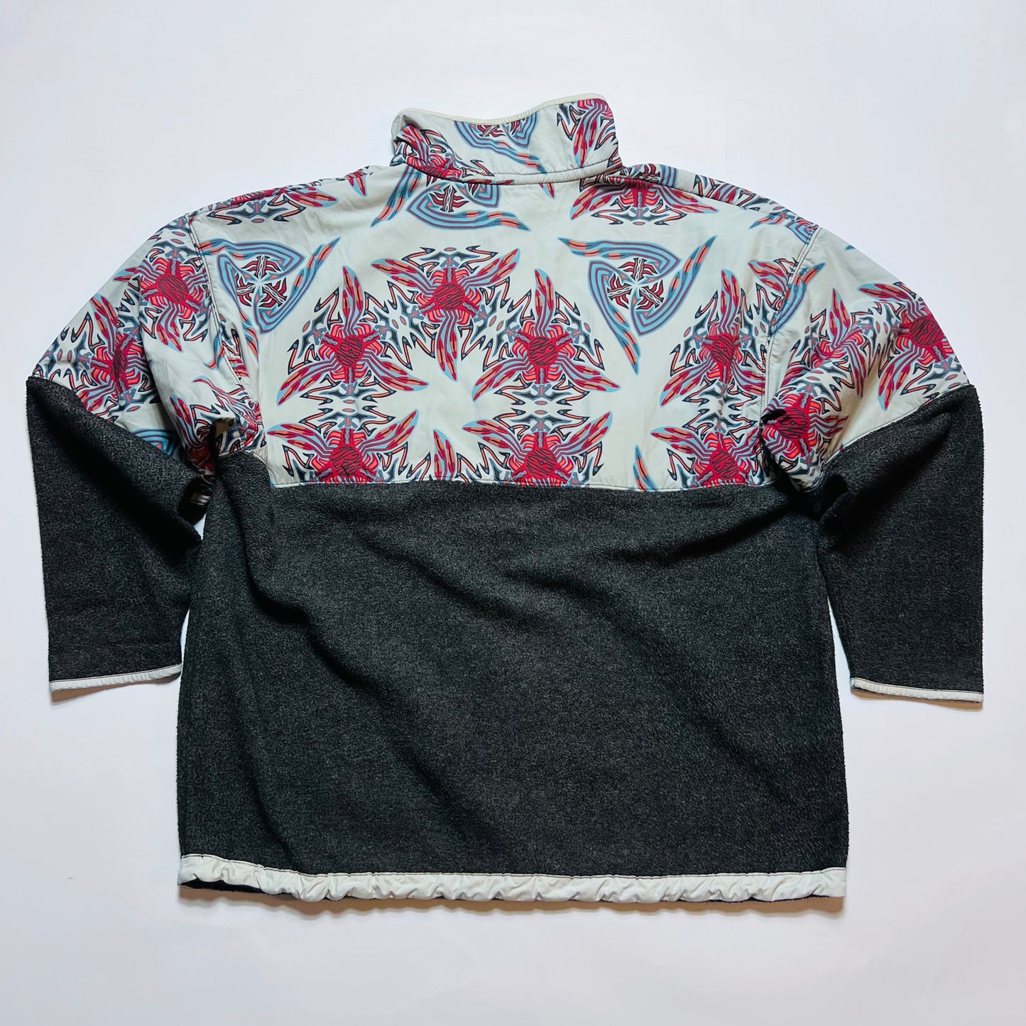 Oneill Vintage 90s "Winter Flower" Outdoor Fleece Pullover grau XL / XXL - Cats on Stacks VNTG