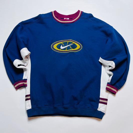 Nike Air Vintage 90s Center Swoosh Crewneck Pullover blau XL - Cats on Stacks VNTG