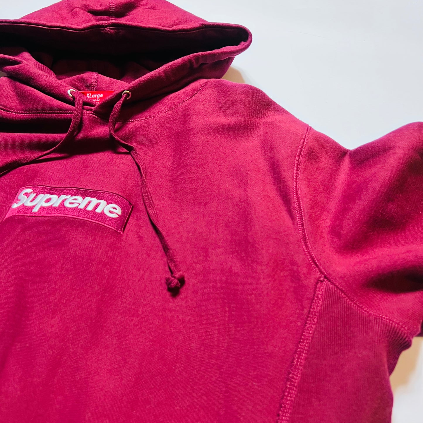 Supreme Box Logo Hoodie weinrot XL - Cats on Stacks VNTG