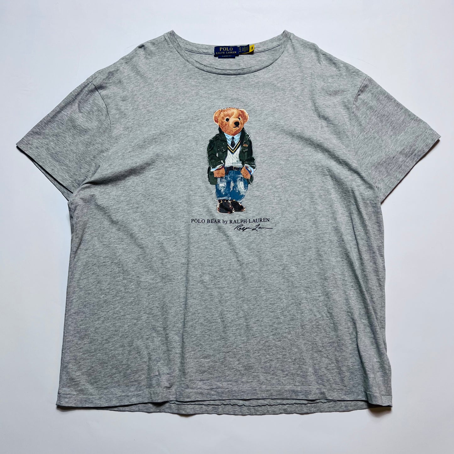 Ralph Lauren Polo Bear Businessmen T-Shirt grau XL - Cats on Stacks VNTG