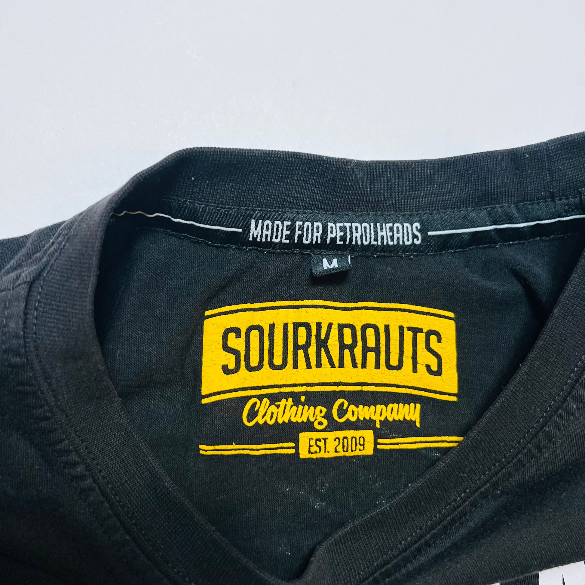 Sourkrauts Racing Motor Retro T-Shirt schwarz S / M - Cats on Stacks VNTG