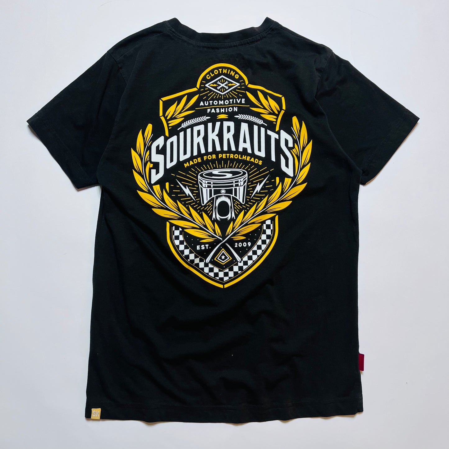Sourkrauts Racing Motor Retro T-Shirt schwarz S / M - Cats on Stacks VNTG