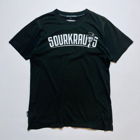 Sourkrauts Racing Skull Retro T-Shirt schwarz M / L - Cats on Stacks VNTG