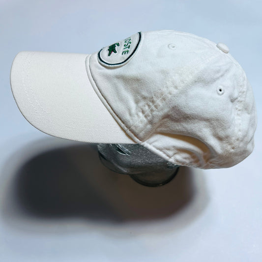 Lacoste Krokodil Logo Cap creme weiß Strapback - Cats on Stacks VNTG