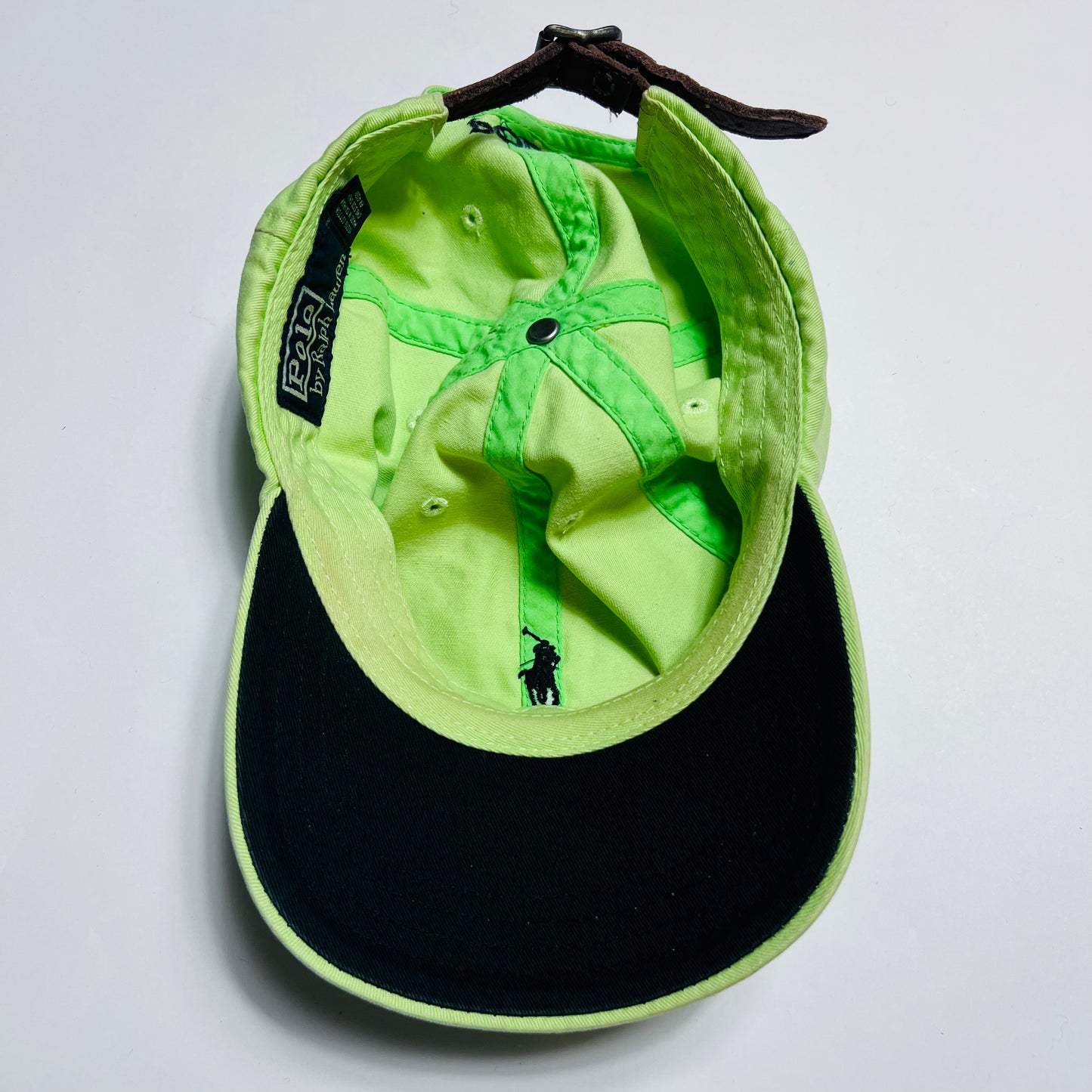 Ralph Lauren Vintage 90s Polo Cap hellgrün Mini Pony Strapback - Cats on Stacks VNTG