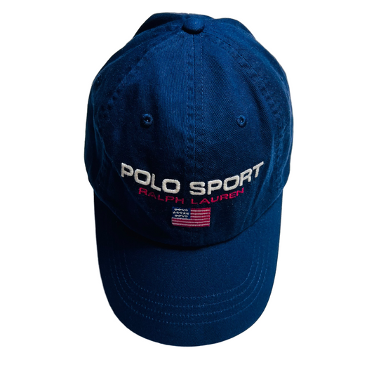 Ralph Lauren Polo Sport Retro Cap blau rot Strapback - Cats on Stacks VNTG