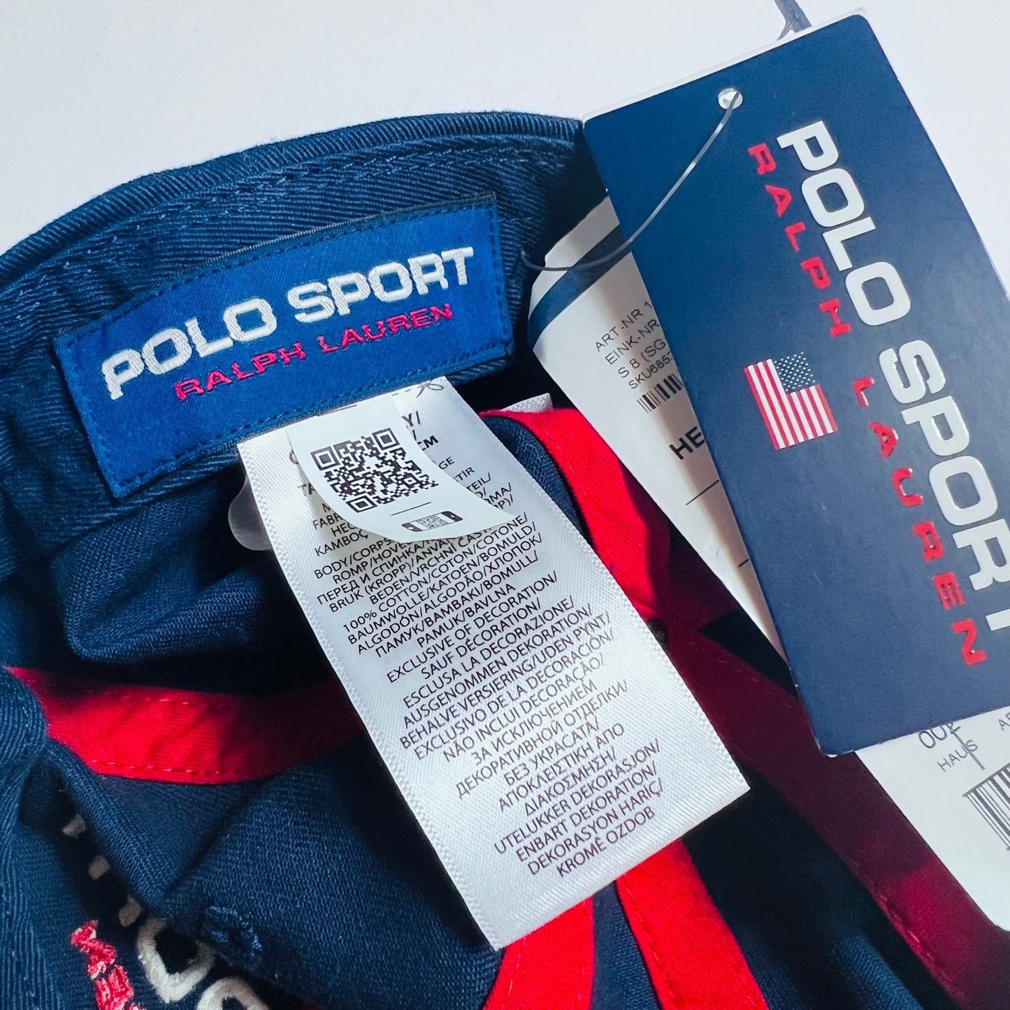 Ralph Lauren Polo Sport Retro Cap blau rot Strapback - Cats on Stacks VNTG