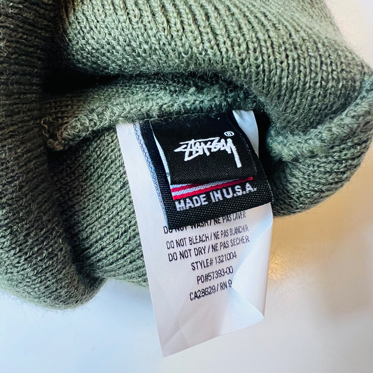 Stüssy Big Stock Cuff Beanie Retro Mütze olivgrün - Cats on Stacks VNTG