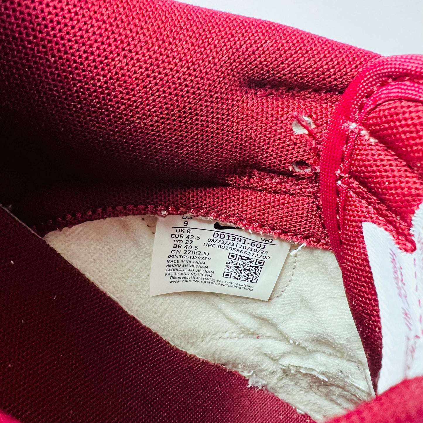 Nike Dunk Low "Team Red" weinrot DD1391-601 Größe 42 - 42,5