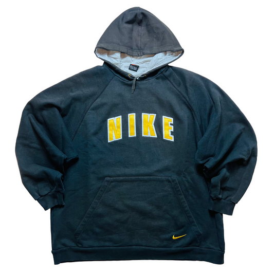 Nike Vintage 90s Spellout Hoodie schwarz XL