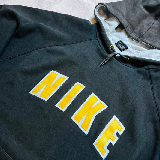 Nike Vintage 90s Spellout Hoodie schwarz XL