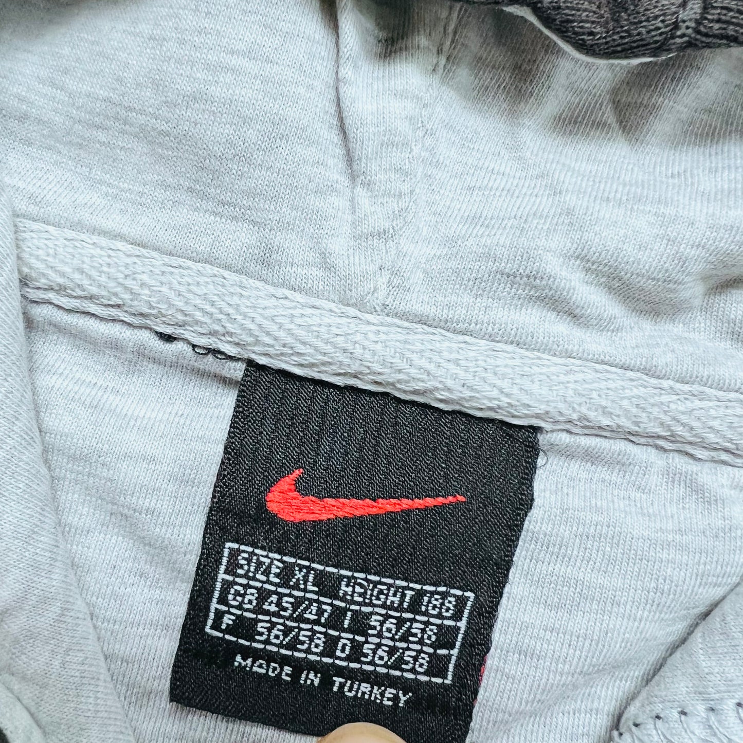 Nike Vintage 90s Spellout Hoodie schwarz XL