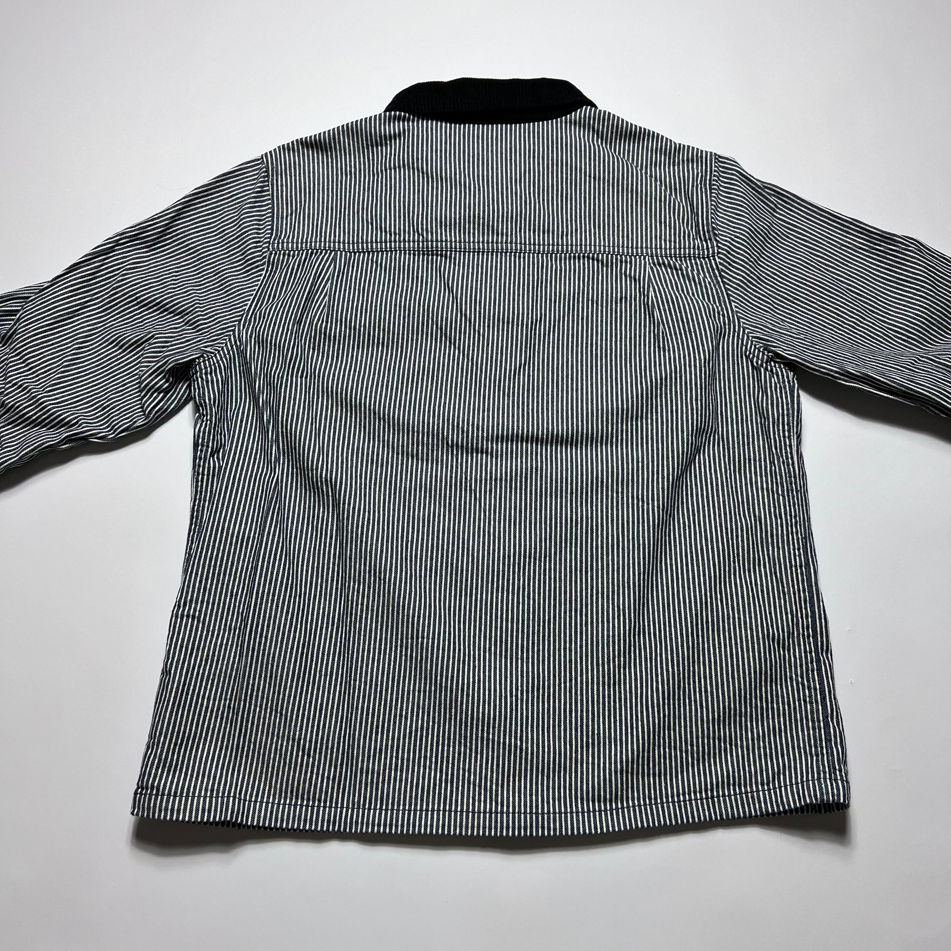 Y2K Vans Blue Striped Workwear Jacke L - Cats on Stacks VNTG