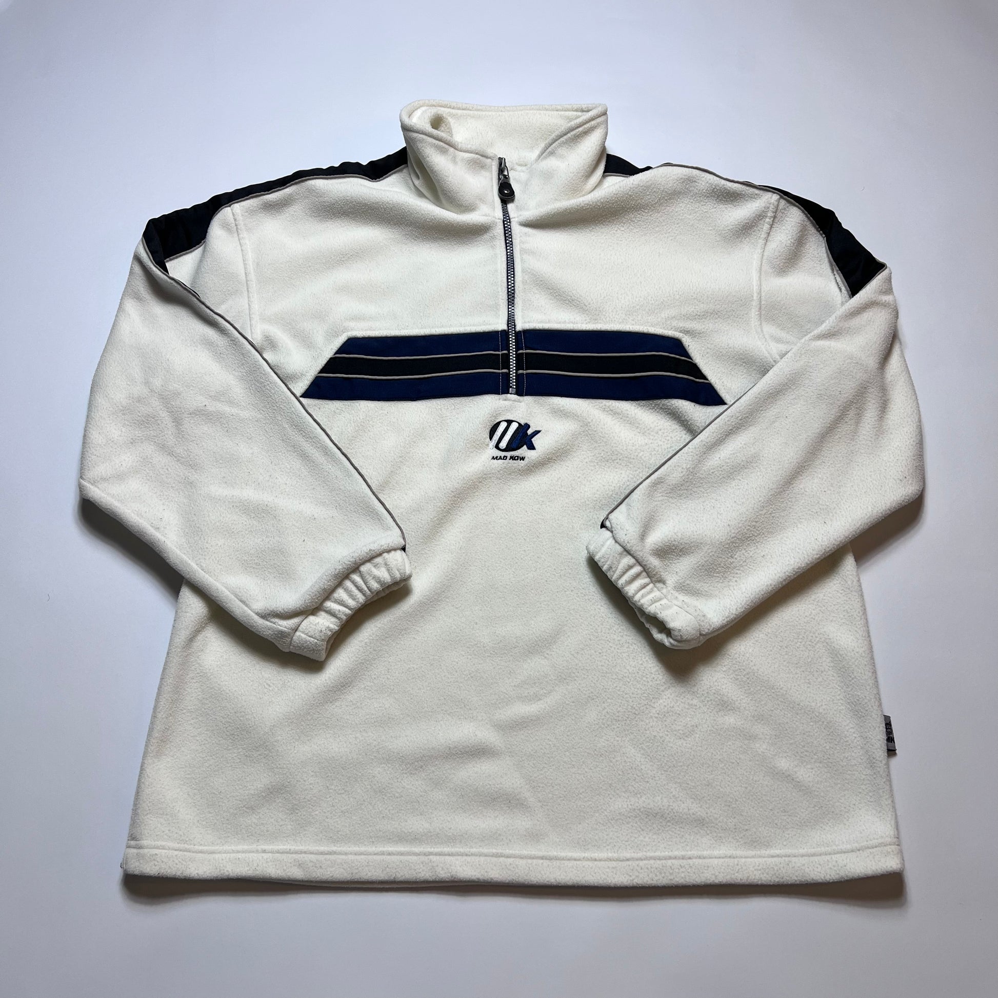 Vintage Mad Kow Fleece Zipper XL / XXL - Cats on Stacks VNTG