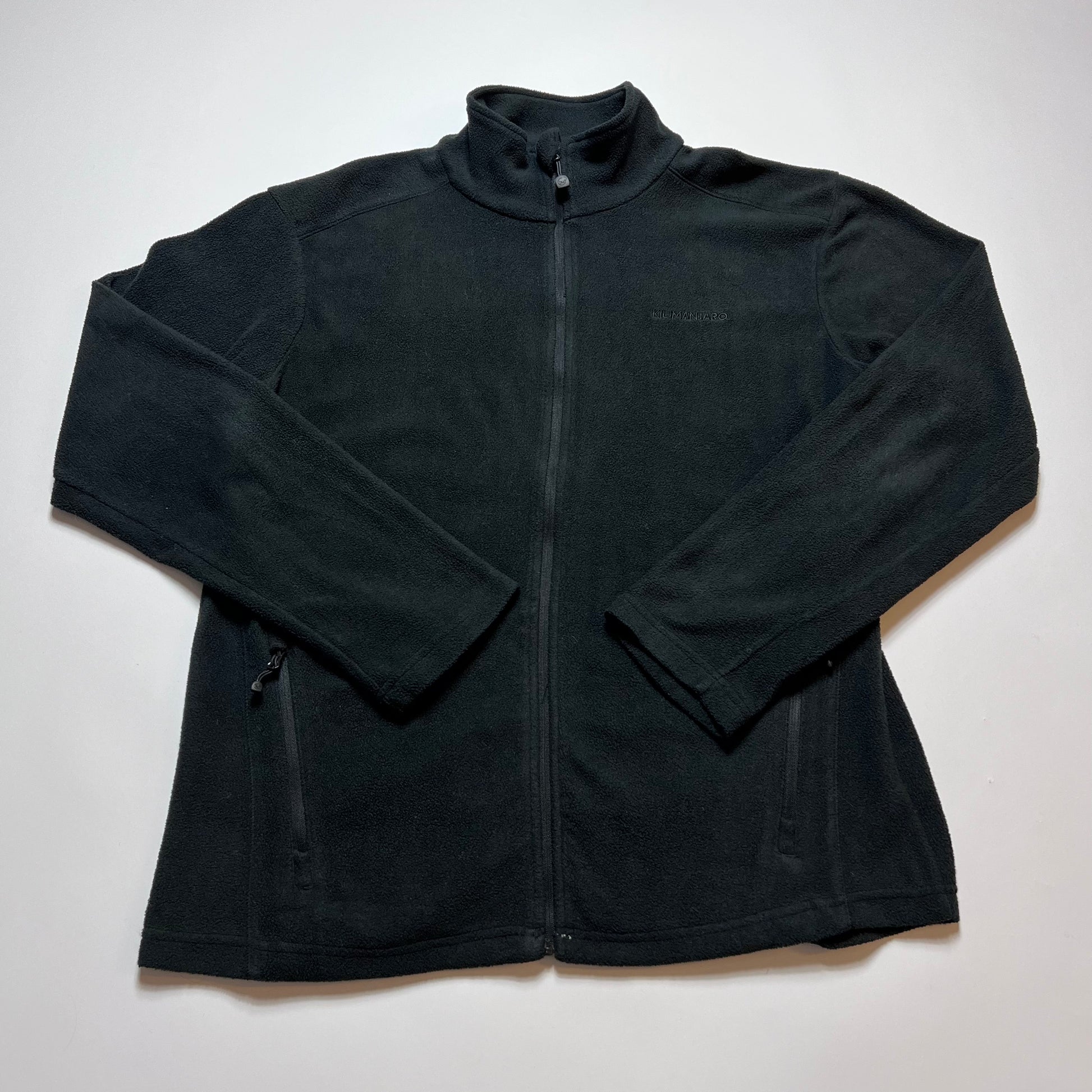 Y2K Kilimanjaro Black Fleece Jacke M / L - Cats on Stacks VNTG
