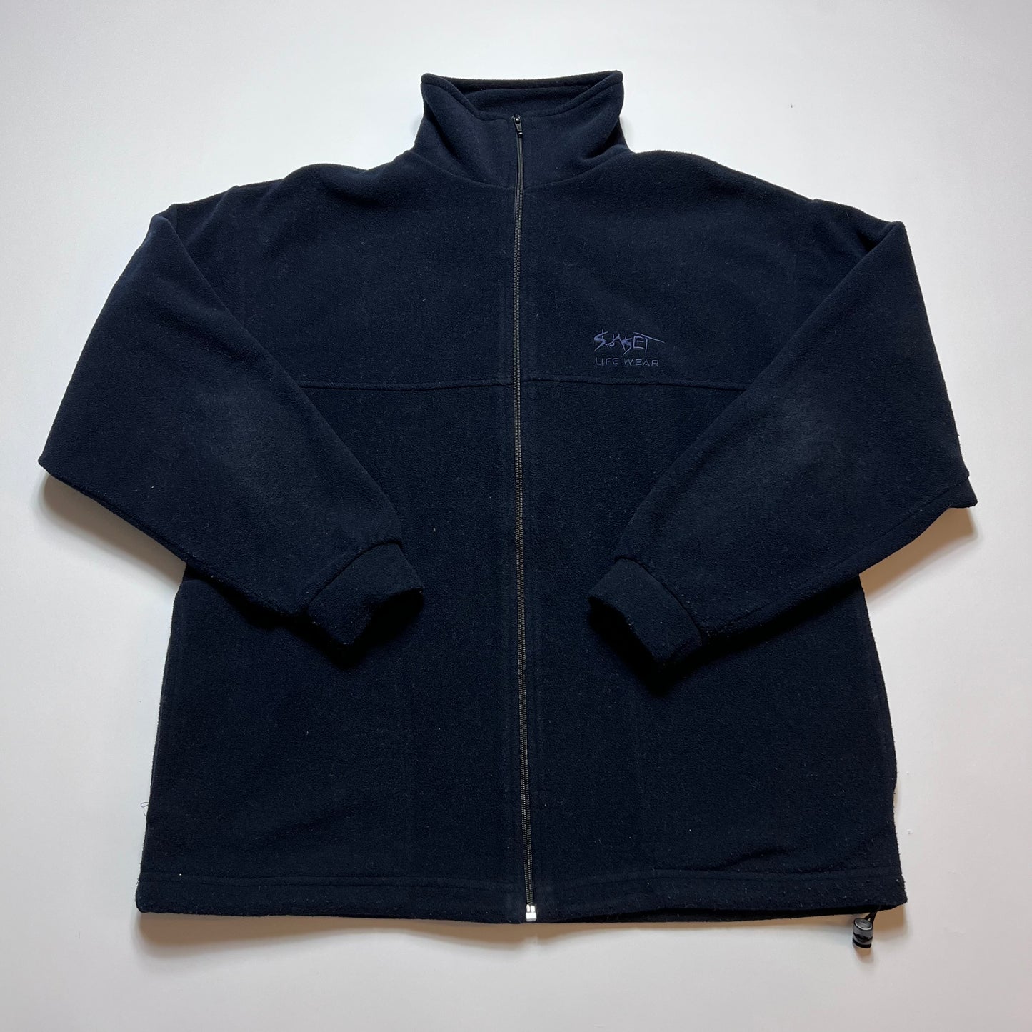 Vintage Sunset Life Wear Navy Fleece Zipper L - Cats on Stacks VNTG