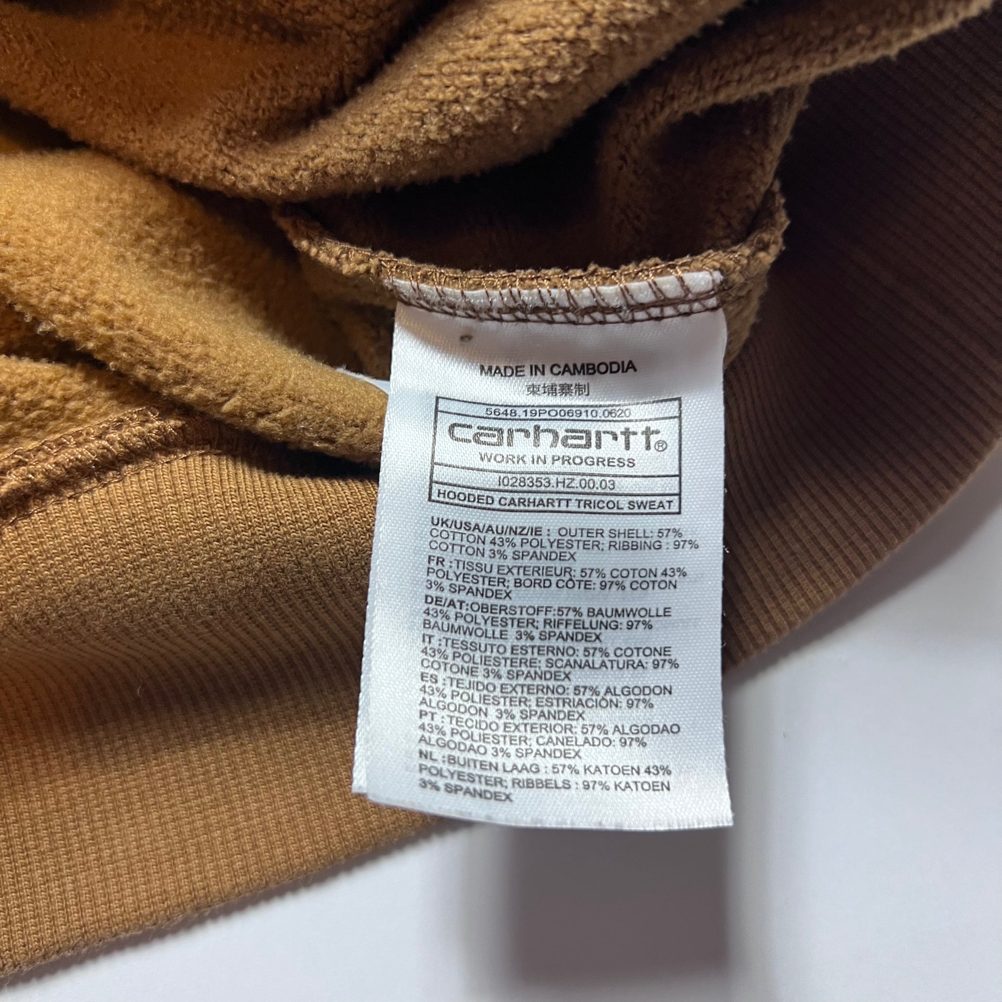 Carhartt Tricol Sweat Brown Hoodie XL - Cats on Stacks VNTG