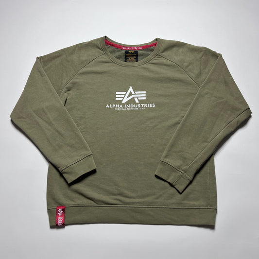 Y2K Alpha Industries Oliv Crewneck M - Cats on Stacks VNTG