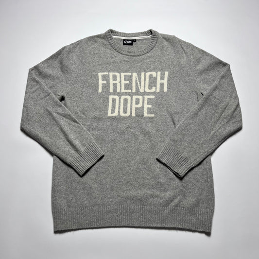 Y2K Space Monkeys French Wollpullover L - Cats on Stacks VNTG