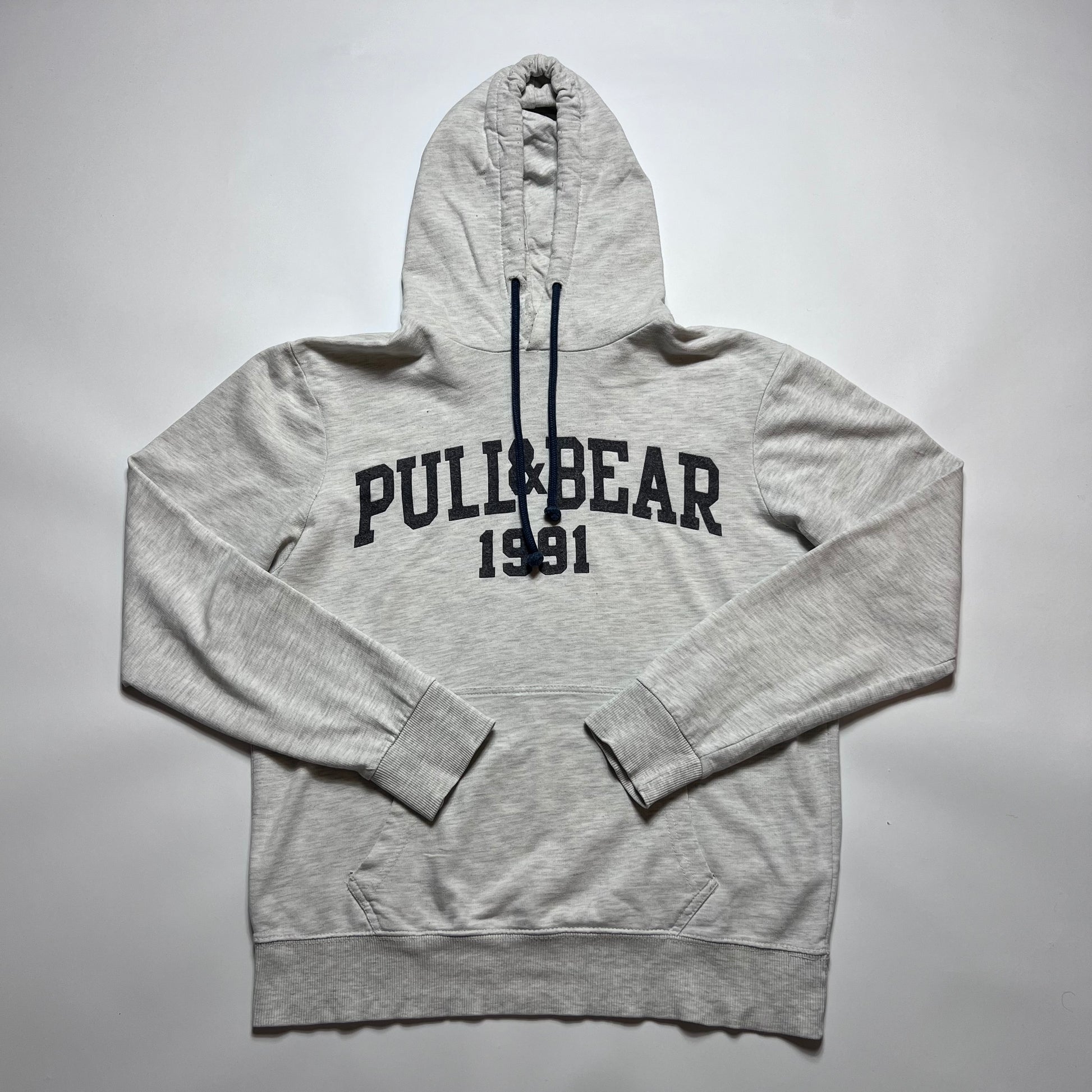 Pull & Bear 1991 Gray Hoodie M - Cats on Stacks VNTG